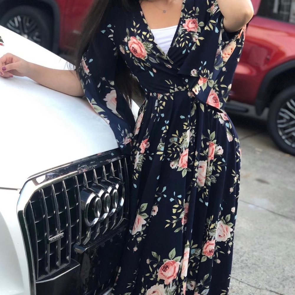 Long maxi floral dress